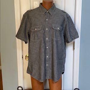 Men’s Charcoal Grey Button Down Shirt
